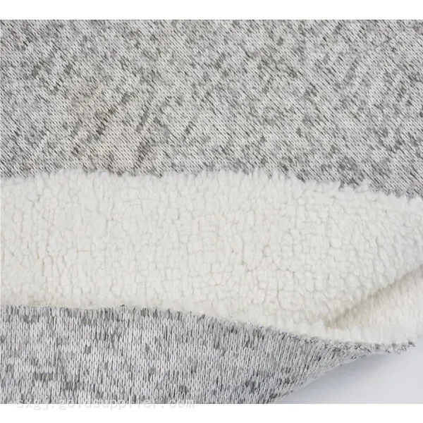 Coarse Needle Hacci Brushed Fleece Bonded With Super Soft Plush Sherpa Fleece Fabric‌