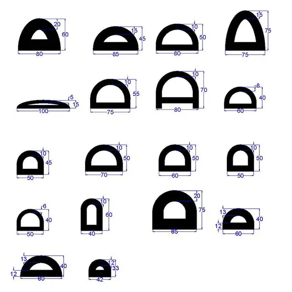 Rubber Extrusion Profile for Marine Ship Racing Protection Dock Epdm Bumper Strip Boat B Shape Rubber Fenders photo-4