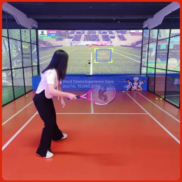 Indoor Trendy Play Sports Hall Intelligent Simulated Tennis-playing Sports Practice Digital Projection Interactive Game Hitting Equipment photo-2