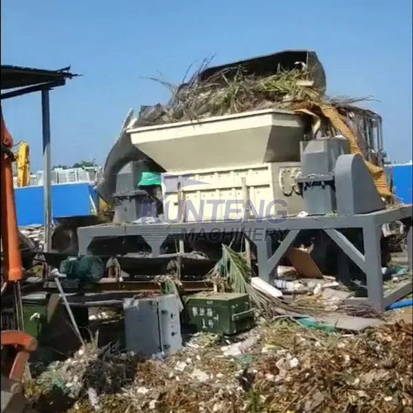Municipal Solid Waste Household Waste Dual Axis Shredder photo-2