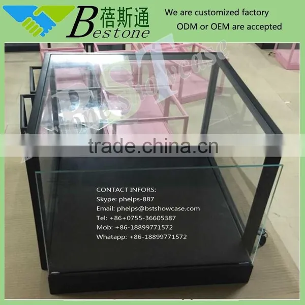 Lockable Clear White Tempered Glass Storage Box With Lid photo-2