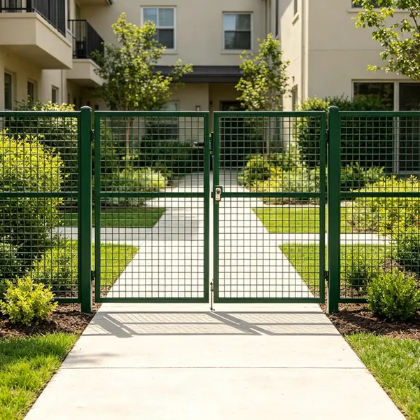 Heavy Duty Pre-fabricated Metal Garden Gate With Lock System for Park