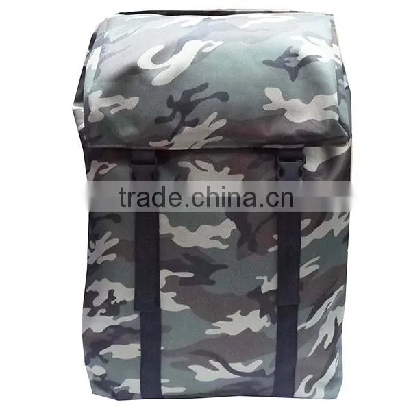 Drawstring Closure Military Green Camouflage 600D Polyester Large Backpack for Men photo-2
