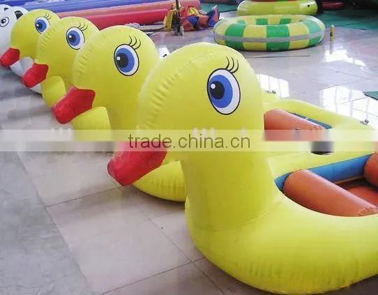 Inflatable Cartoon Boat Yellow Duck Kiddie Boat