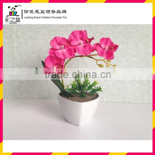 Love Heart Shape Melamine Flower Pot 1402-1 for Artificial Orchid Flower Pot