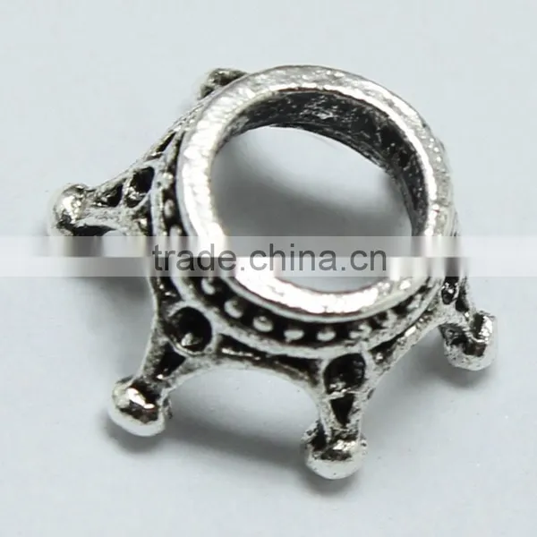 Lead Free Nickle Free Pdora Crown Shape Zinc Alloy Beads for Bracelets and Necklaces photo-2