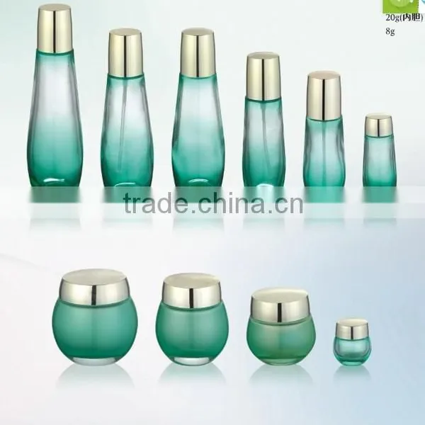 Green Transparent Glass Bottle