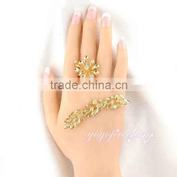 Various Designs Style Fashion Artificial Fancy Chain Hand Ring Bracelet for Girls photo-2