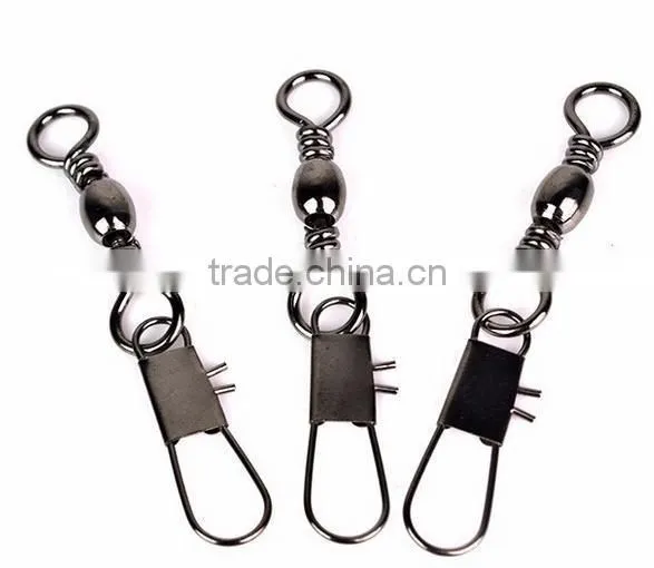 Brass Barrel Swivel With Interlock Snap Fish Hooks Sea Rock Fishing Swivels Tackle Lure