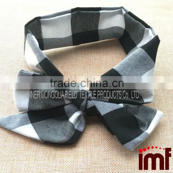Black Buffalo Check Baby Headwrap photo-2