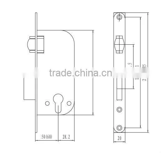 Made In Shanghai High Quality Protection Security Furniture Door Door Lock photo-2