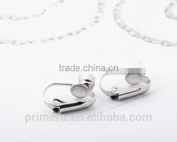 18K Gold/Silver Plate Clip On Pierced Earring Top Part Converter photo-5