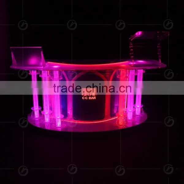 Night Bar Acrylic LED Table Designs, Night Club dj Facade, Night Bar Booth photo-2