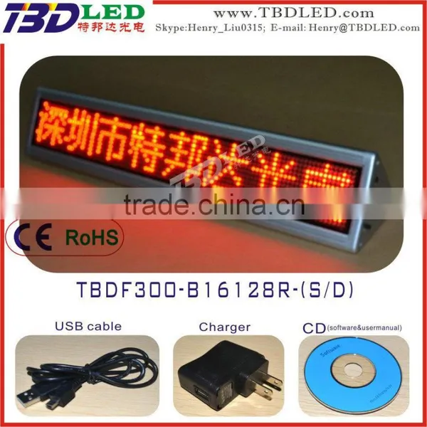 LED Super Clear LED Desk Board/mini Led Message Sign Board/ Single Color Scrolling Led Desk Board Quality Choice photo-3