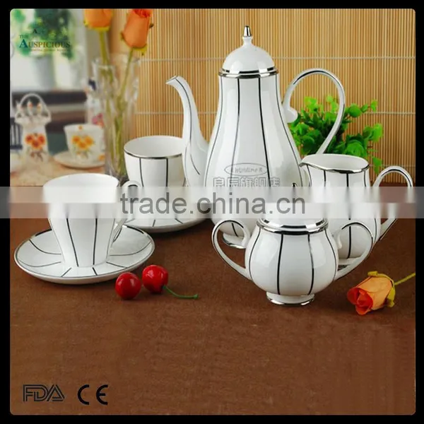 15pcs Decal Bone China Tea Set photo-2