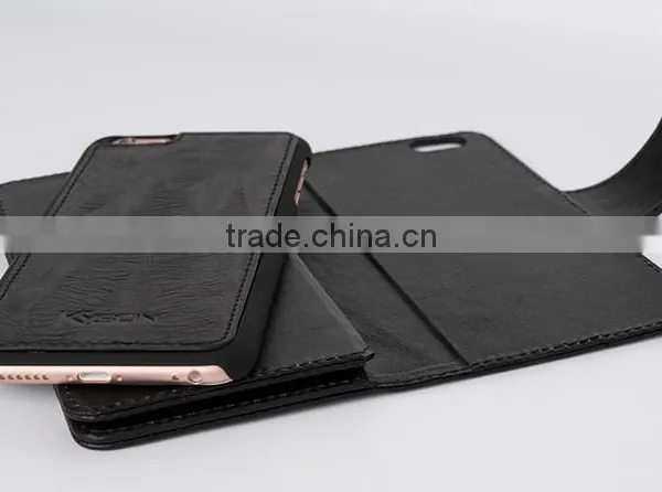 Personalized Mobile Phone Wallet Card Holder Leather Case for i6 Plus photo-4