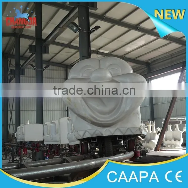 [changda]2015 Most Attractive 120m Track 14 Seaters Roller Coaster Carnival Games Sale, Apple Worm Carnival Games