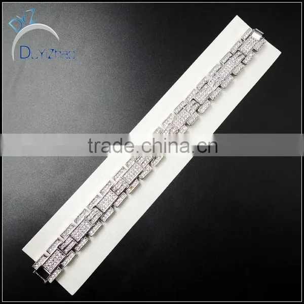 Hip Hop High Quality Fashion Pave Link Bracelets photo-2