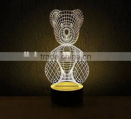New Model 3D LED Lamp With Temperature Sensing Color Change Function photo-4
