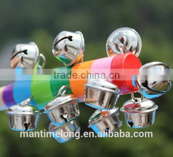 Baby Rainbow Toy Kid Pram Crib Handle Wooden Activity Bell Stick Shaker Rattle photo-5