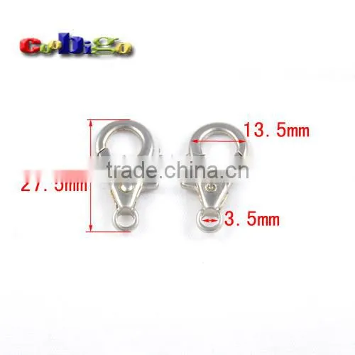 3.5mm Hole Metal Lobster Clasp Clip Hook Key Ring Chain For Handbag Accessories