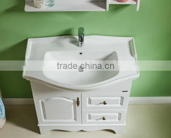 Floor Mount Wooden Cabinet With Mirror Box Combo Bathroom Vanity No.W108 photo-2