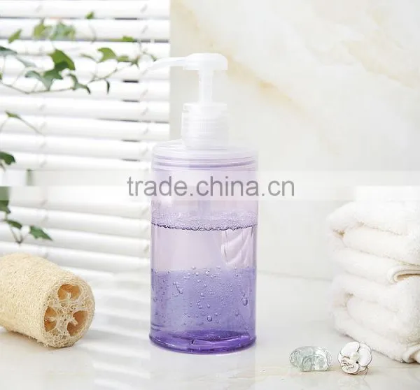 NEW 600ml Round Plastic Lotion Pump Bottle Transparent Shower Gel/Shampoo Refillable Bottles Empty Container Cap Sprayer photo-2