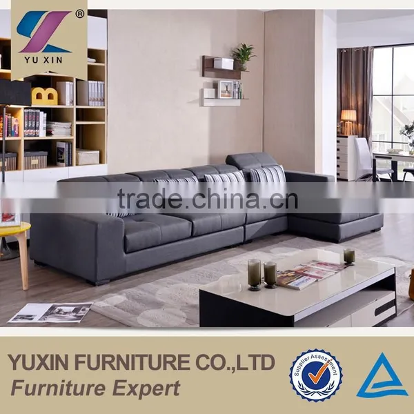 Button Tufted Black Big Business Sofa Design for Living Room photo-2