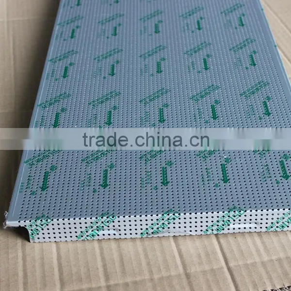 Sound Absorption Grey Powder Coated Aluminum Perforated Acoustic Clip in Ceiling Panel photo-2