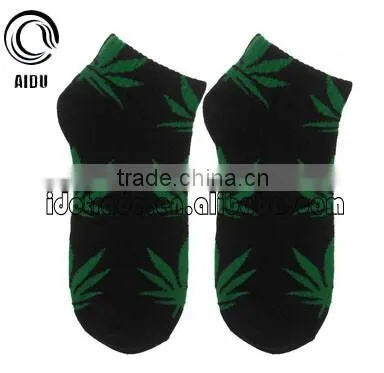 Fashion Colorful Leaves Custom Tube Ankle Socks photo-4