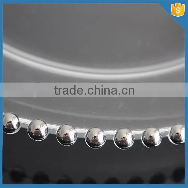 LXHY-P007 Wholesale Rimmed Clear Glass Beaded Charger Plate Quality Choice photo-2