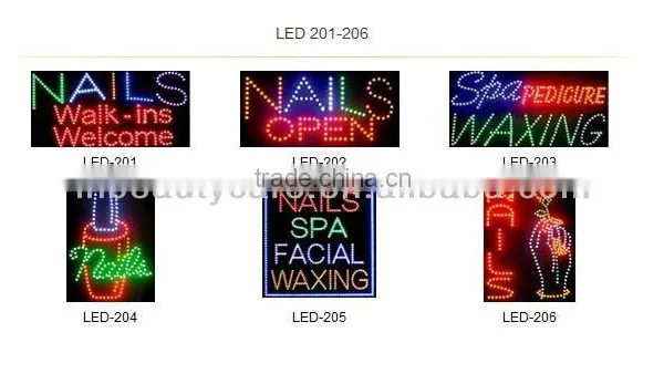 Beautiful Outdoor Led Shop Sign Board Led Nails Open Shop Signage photo-3