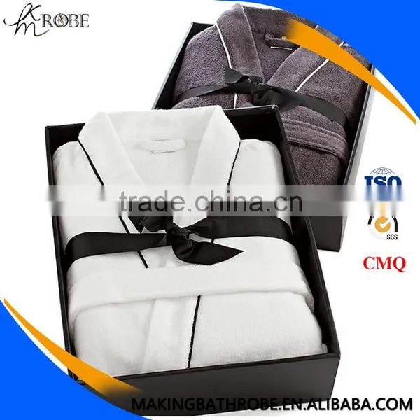 Terry Cloth Robes Wholesale Spa Robes Terry Bathrobe With Hook and Loop Quality Choice