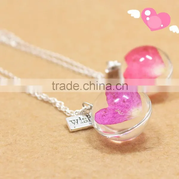 Newest Choker Necklace Round Glass Galaxy Pendants 2015 Necklace Lovely Pendant Silver Chain Necklace For Women Quality Choice photo-6