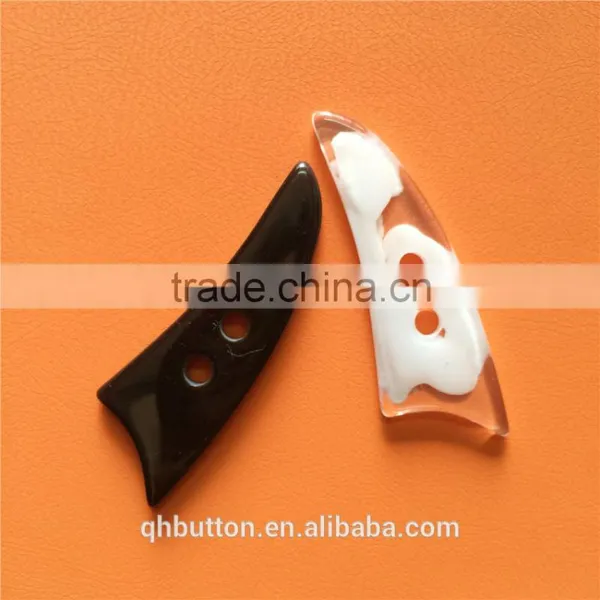 RESIN FLATBACK HORN BUTTON photo-2