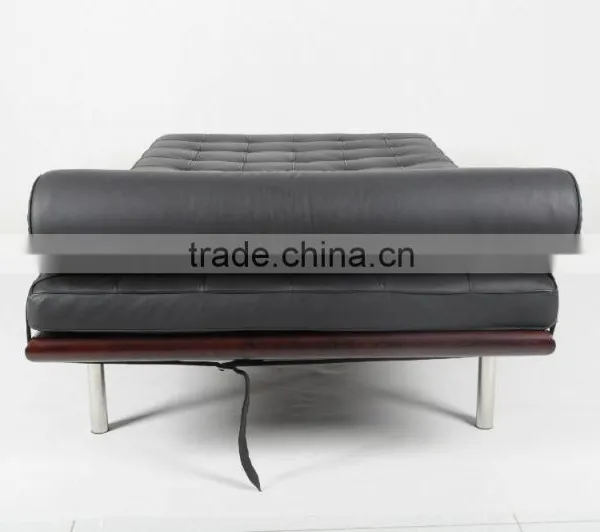 High Quality Barcelona Sofa Bed Solid Wood Frame Barcelona Daybed Leather photo-5