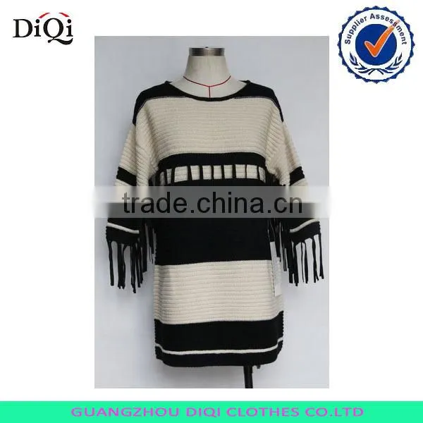 Ladies Long Sleeve Mixed Color Block Pullover Jumper photo-3