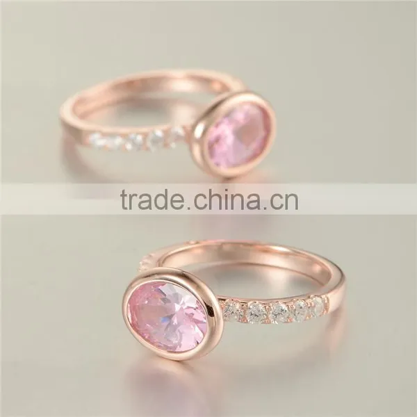 Gold Plated Single Stone 925 Silver Ring Designs With Gemstone photo-5