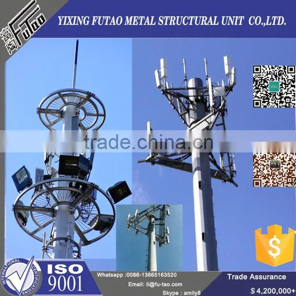 High Quality Galvanized Single-tube Tower