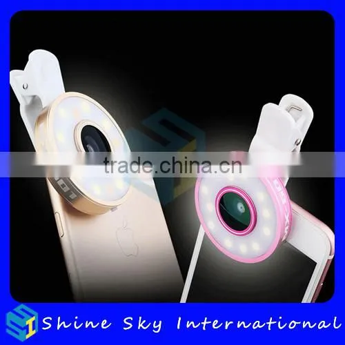 Universal 3 in 1 Smartphone Camera Wide Angle/Marco/Fisheye Lens With Selfie Light photo-6