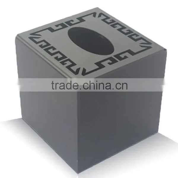 Morden Design Handmade Express Acrylic Household Items Black Acrylic Tissue Box photo-2