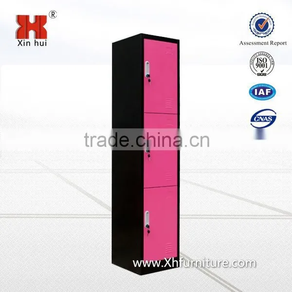 New Style Black And White 3 Door Vertical Steel Locker photo-3