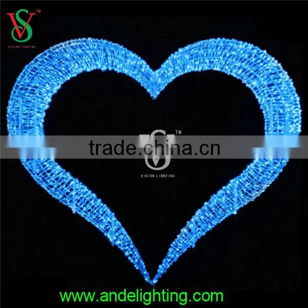 Dreamlike Fancy Big Pink Heart Shape Led Light With 2m Height photo-2