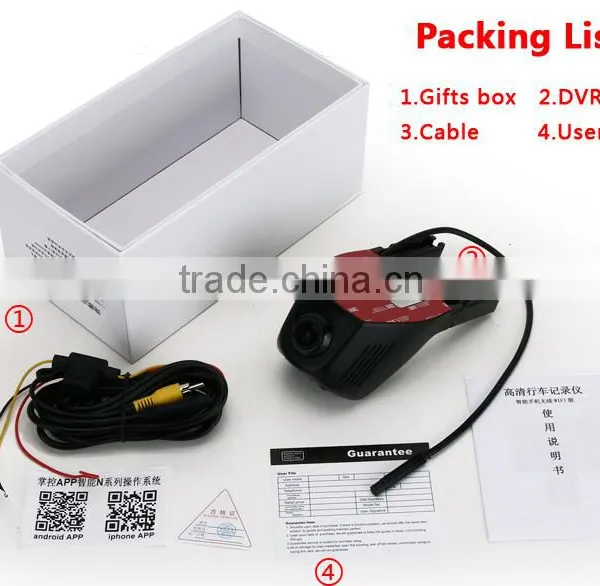 Hotaudio Car Wifi DVR Hidden Installation HD Camera 170 Degree Support APP Control 1920*1080P G-Sensor photo-6