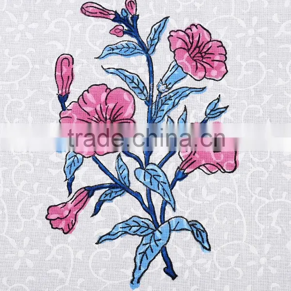 New Pattern Cotton Bed Sheet Flower Printed Hand Block Home Textile 100% Fabric Bed Sheet photo-5