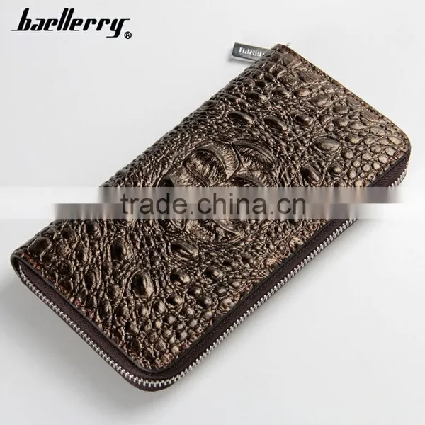 2016 Crocodile Leather Wallet Wallet With Mobile Phone Holder Violet Purse Wallet