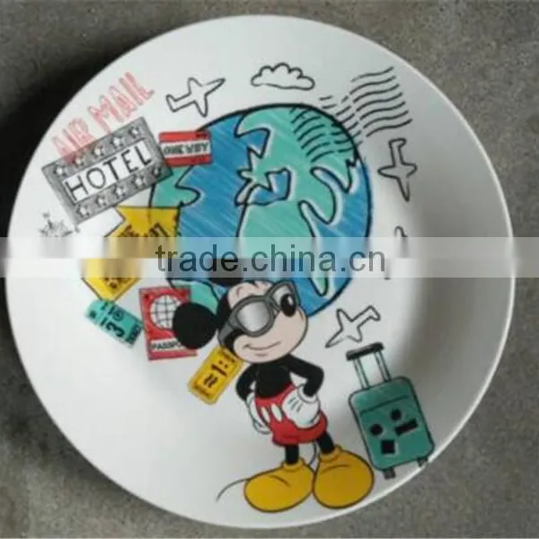 2016 New Cartoon Design Kids Porcelain Dinner Plate Ceramic Rice Plate for Kids photo-2