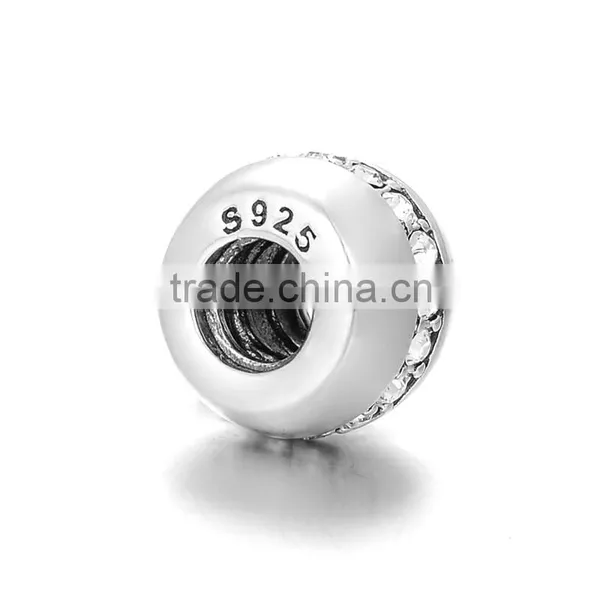 X222 European Style Crystal Charms,925 Sterling Silver Charms Bead Fits Bracelet photo-2