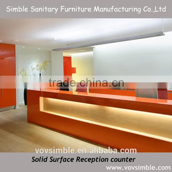 2016 Wholesales Durable Acrylic Solid Surface Reception Desk photo-3