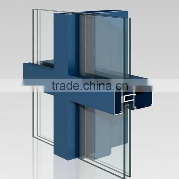 Price of Aluminium Extrusion Curtain Wall Profiles Glass Wall or Curtain Wall photo-5